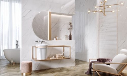 Ułóż wzór jodełki z płytek ceramicznych