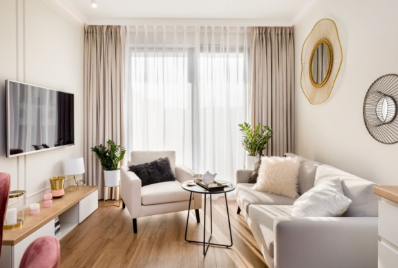  Dom, LIFESTYLE - Oto jak Joanna Nawrocka z JN Studio zamieniła 50 metrów kwadratowych w kobiecy, tchnący luksusem apartament.