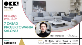7 zasad projektowania salonu. Bezpłatny webinar OKK! design