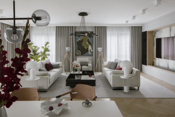 Klasyka i kontrasty w eleganckim apartamencie
