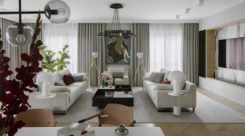 Klasyka i kontrasty w eleganckim apartamencie Dom, LIFESTYLE - Eleganckie mieszkanie zajmuje całą kondygnację w luksusowym apartamentowcu na warszawskim Mokotowie. Inwestorom zależało na dużej powierzchni, dlatego kupili dwa lokale mieszkalne i postanowili połączyć je w całość.